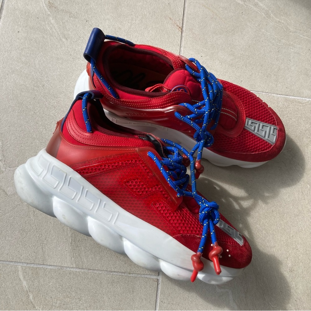 Versace Chain Reaction 2 Chainz Red Sneakers